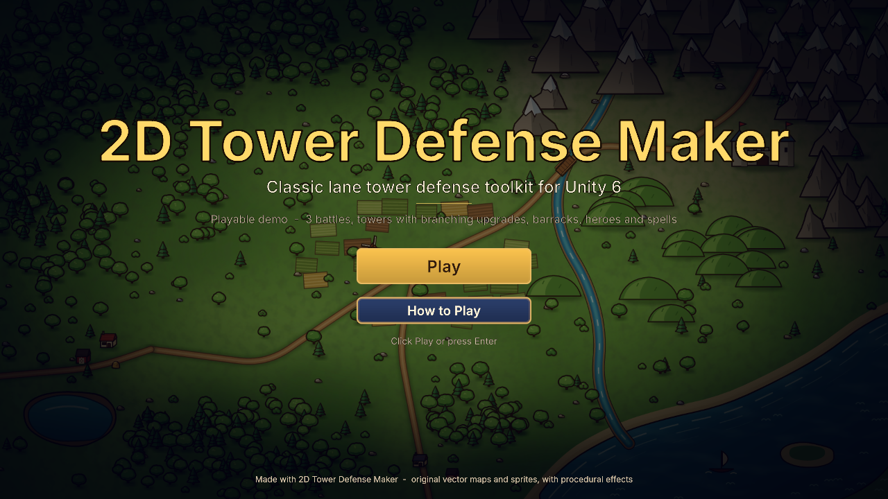 The package sample title screen